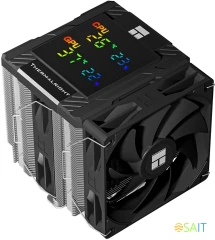 Устройство охлаждения(кулер) Thermalright Peerless Assassin 120 Digital Soc-AM5/AM4/1200/1700/1851 черный 4-pin 25.6dB Al+Cu LCD Ret (PA120-DIGITAL-BL)