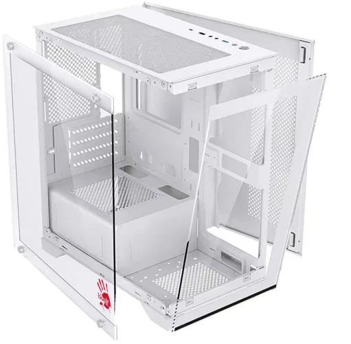 Корпус Bloody BD-CC103F белый без БП mATX 7x120mm 1xUSB2.0 1xUSB3.0 audio bott PSU