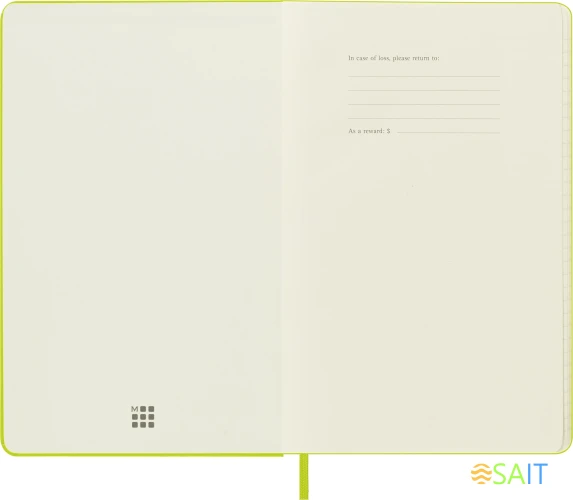 Блокнот Moleskine CLASSIC QP060C2 Large 130х210мм 240стр. линейка твердая обложка лайм