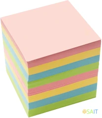 Блок для записей бумажный Silwerhof Daily Премиум 90x90x90мм 80г/м2 4цв.в упак.