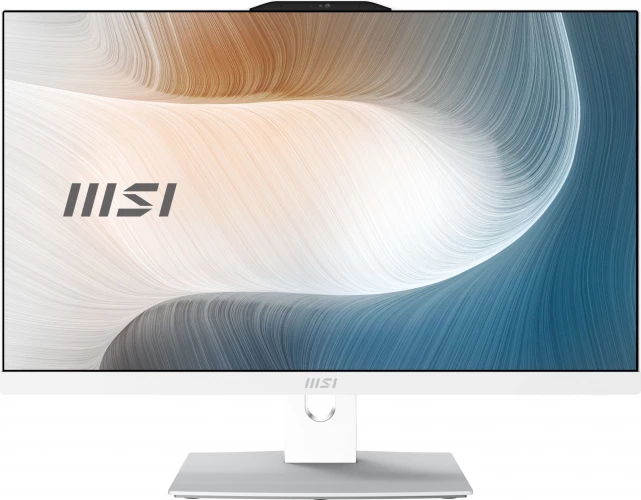 Моноблок MSI Modern AM242P 1M-1022XRU 23.8" Full HD Core 5 120U (1.4) 16Gb SSD512Gb Graphics noOS GbitEth WiFi BT 120W клавиатура мышь Cam белый 1920x1080