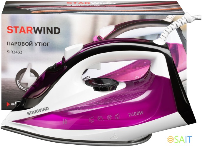 Утюг Starwind SIR2433 2400Вт фиолетовый/белый