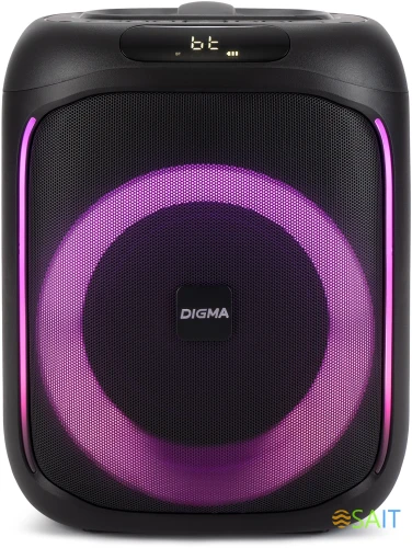 Минисистема Digma D-MC1700 черный 30Вт FM USB BT micro SD