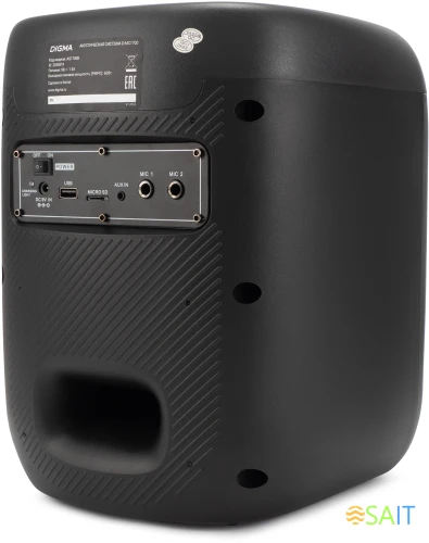 Минисистема Digma D-MC1700 черный 30Вт FM USB BT micro SD