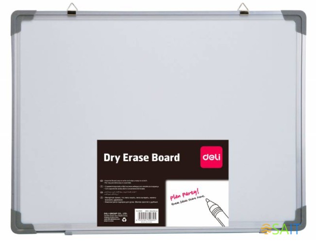 Доска магнитно-маркерная Deli E39037A лак белый 120x180см алюминиевая рама
