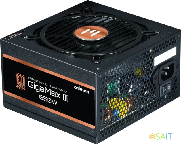 Блок питания Zalman ATX 650W ZM650-GV3 Gen.5 80+ bronze (20+4pin) APFC 120mm fan 6xSATA RTL