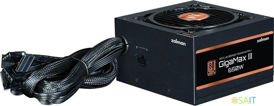 Блок питания Zalman ATX 650W ZM650-GV3 Gen.5 80+ bronze (20+4pin) APFC 120mm fan 6xSATA RTL