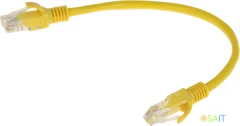 Патч-корд Premier PP12-0.25M/Y 1000Гбит/с UTP 4 пары cat.5E CCA molded 0.25м желтый RJ-45 (m)-RJ-45 (m)