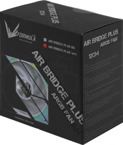 Вентилятор для корпуса Formula Air Bridge Plus ARGB 120х120x25 белый 4-pin 27.2дБ (упак.:3шт) (AIR BRIDGE PLUS WH) Ret