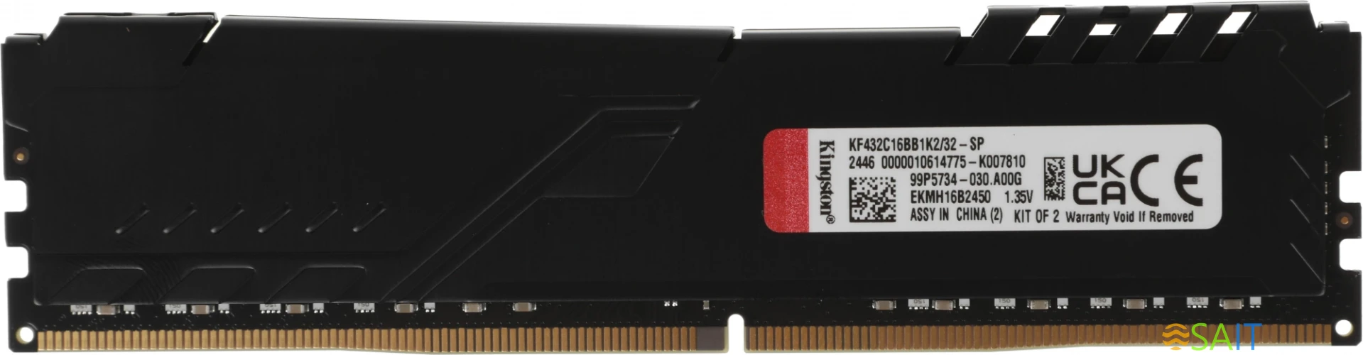 Память DDR4 2x16GB 3200MHz Kingston KF432C16BB1K2/32-SP Fury Beast RTL Gaming PC4-25600 CL16 DIMM 288-pin 1.35В dual rank с радиатором Ret