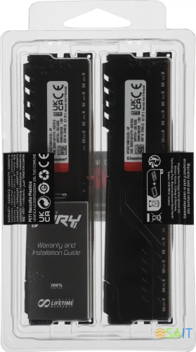 Память DDR4 2x16GB 3200MHz Kingston KF432C16BB1K2/32-SP Fury Beast RTL Gaming PC4-25600 CL16 DIMM 288-pin 1.35В dual rank с радиатором Ret