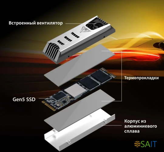 Накопитель SSD Patriot PCIe 5.0 x4 1TB PV553P1TBM28H PV553 M.2 2280