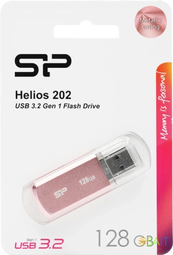 Флеш Диск Silicon Power 128GB Power Helios SP128GBUF3202V1P USB3.2 розовый