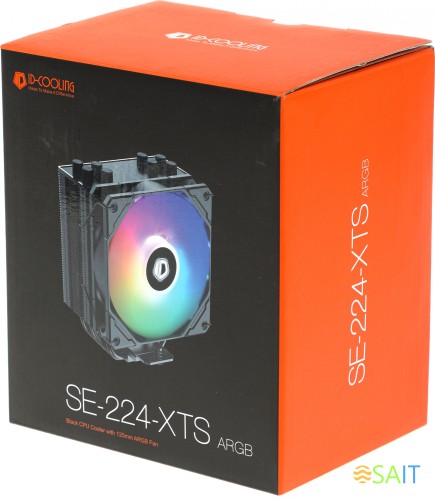 Устройство охлаждения(кулер) ID-Cooling SE-224-XTS ARGB Soc-AM5/AM4/1200/1700/1851 черный 4-pin 29dB Al+Cu 220W 650gr Ret (SE-224-XTS ARGB)