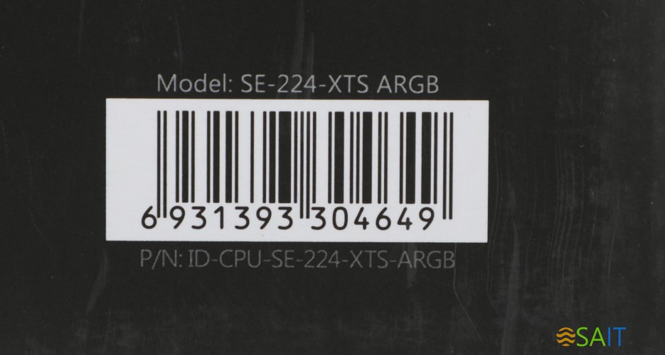 Устройство охлаждения(кулер) ID-Cooling SE-224-XTS ARGB Soc-AM5/AM4/1200/1700/1851 черный 4-pin 29dB Al+Cu 220W 650gr Ret (SE-224-XTS ARGB)
