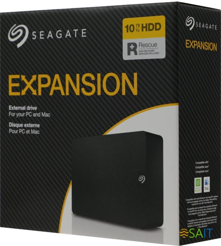 Жесткий диск Seagate USB 3.0 10Tb STKP10000400 Expansion 3.5" черный
