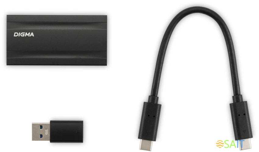 Накопитель SSD Digma USB3.2 Gen2x2 256GB DGSM8256G2MGG MEGA X 1.8" темно-серый