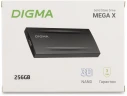 Накопитель SSD Digma USB3.2 Gen2x2 256GB DGSM8256G2MGG MEGA X 1.8" темно-серый