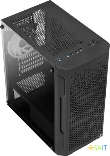 Корпус Aerocool Trinity Mini-G-BK v2 черный без БП mATX 6x120mm 1xUSB2.0 2xUSB3.0 audio bott PSU