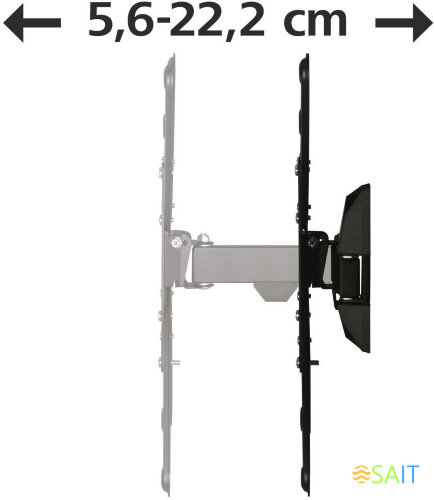 Кронштейн для телевизора Hama 00220823 черный 32"-65" макс.20кг настенный поворот и наклон