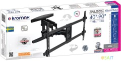 Кронштейн для телевизора Kromax ATLANTIS-65 черный 40"-90" макс.45кг настенный поворотно-выдвижной и наклонный