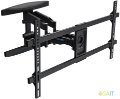 Кронштейн для телевизора Kromax ATLANTIS-65 черный 40"-90" макс.45кг настенный поворотно-выдвижной и наклонный