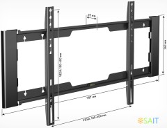 Кронштейн для телевизора Holder LCD-F6910-B черный 32"-70" макс.45кг настенный фиксированный
