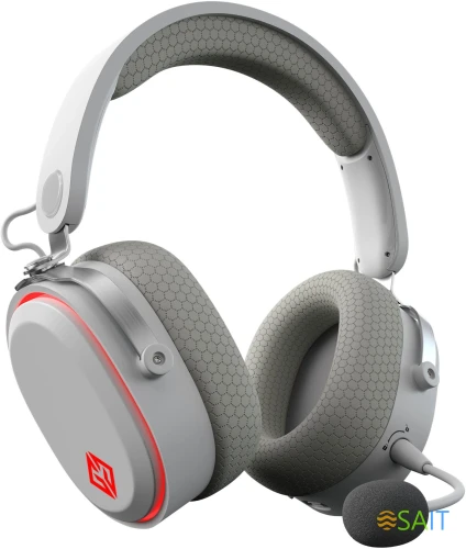 Наушники с микрофоном GMNG GG-HS405W белый мониторные BT/Radio/3.5mm оголовье (1899880)