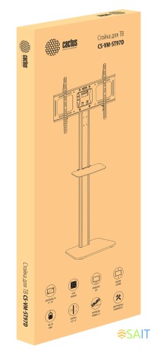 Стойка для телевизора Cactus CS-VM-ST97-D черный 37"-70" макс.68кг напольный