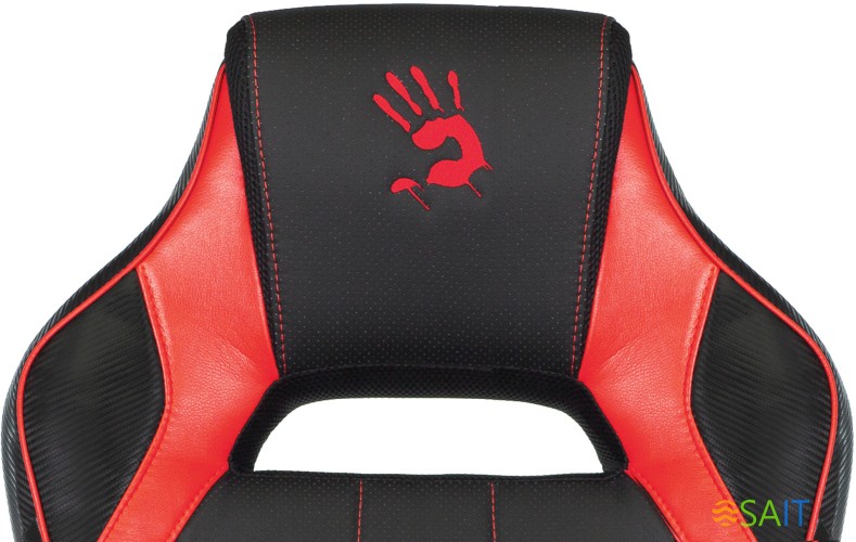 Кресло игровое A4Tech Bloody GC-300 черный/красный эко.кожа/ткань крестов.