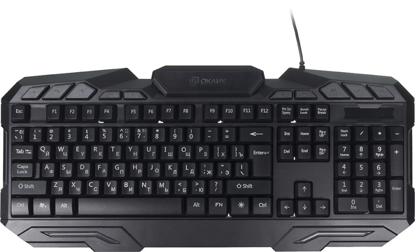 Клавиатура Оклик 700G Dynasty черный USB Multimedia for gamer LED