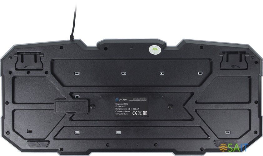 Клавиатура Оклик 700G Dynasty черный USB Multimedia for gamer LED