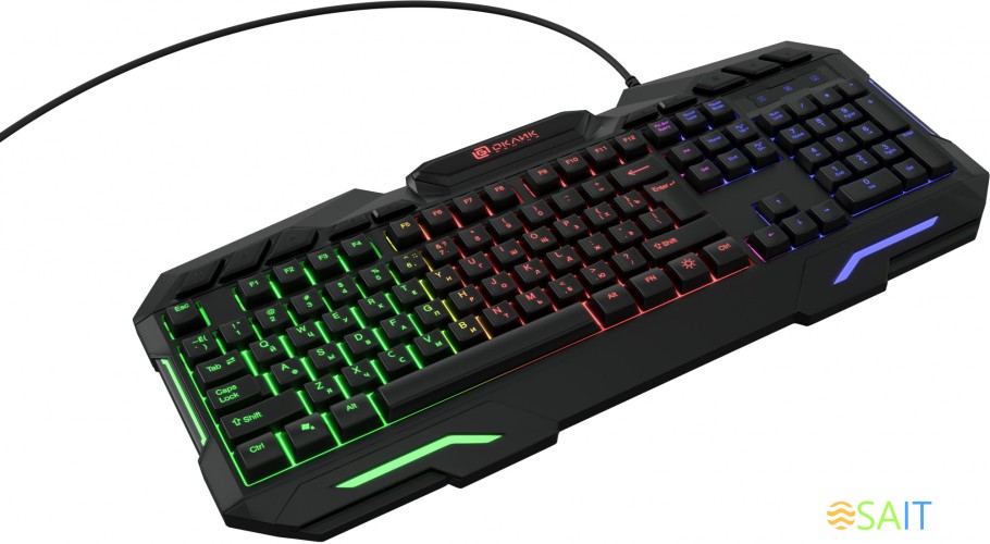 Клавиатура Оклик 700G Dynasty черный USB Multimedia for gamer LED