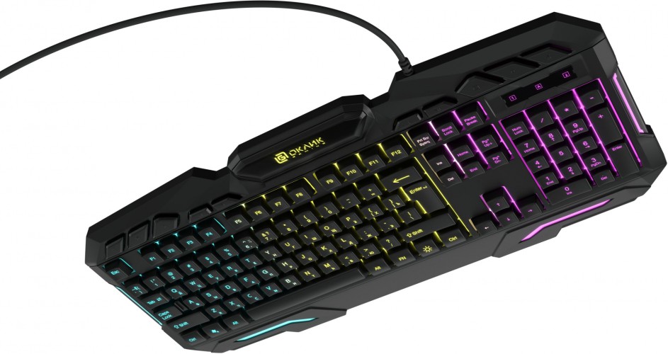 Клавиатура Оклик 700G Dynasty черный USB Multimedia for gamer LED