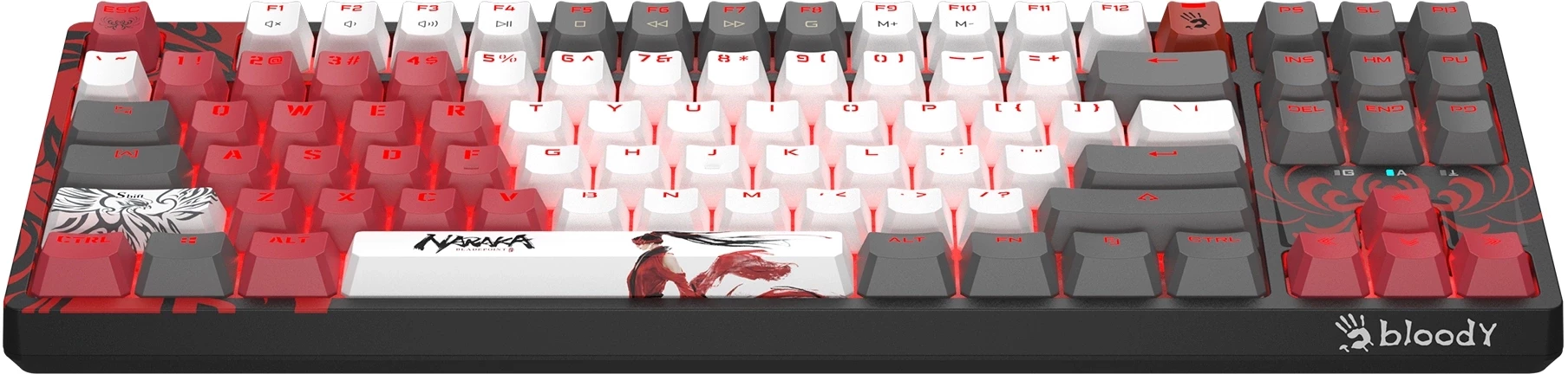 Клавиатура A4Tech Bloody S87 Naraka механическая черный/красный USB for gamer LED (S87 NARAKA)