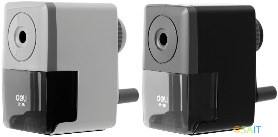 Точилка для карандашей механическая Deli E0616B 1 отверстие ассорти