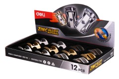 Точилка для карандашей ручная Deli ER01700 1 отверстие металл ассорти дисплей