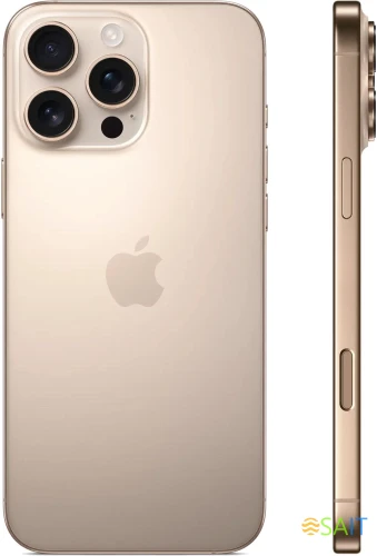 Смартфон Apple A3295 iPhone 16 Pro Max 1Tb бежевый титан моноблок 3G 4G 1Sim 6.9" 1320x2868 iOS 18 48Mpix 802.11 a/b/g/n/ac/ax/be NFC GPS Protect