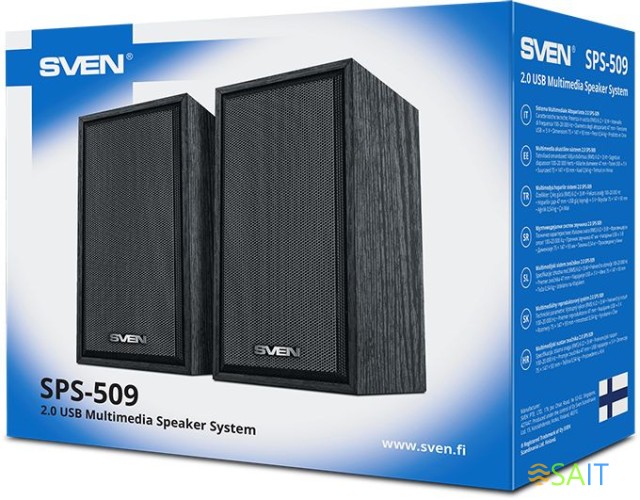 Колонки Sven SPS-509 2.0 черный 6Вт