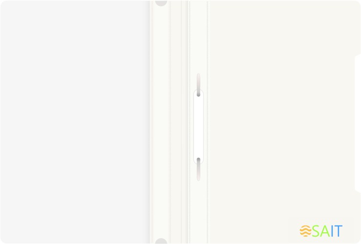 Папка-скоросшиватель Бюрократ -PS20WH A4 прозрач.верх.лист пластик белый 0.12/0.16