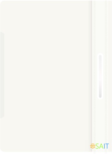 Папка-скоросшиватель Бюрократ -PS20WH A4 прозрач.верх.лист пластик белый 0.12/0.16