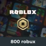 Карта оплаты пополнение игровой валюты Roblox 800 Robux