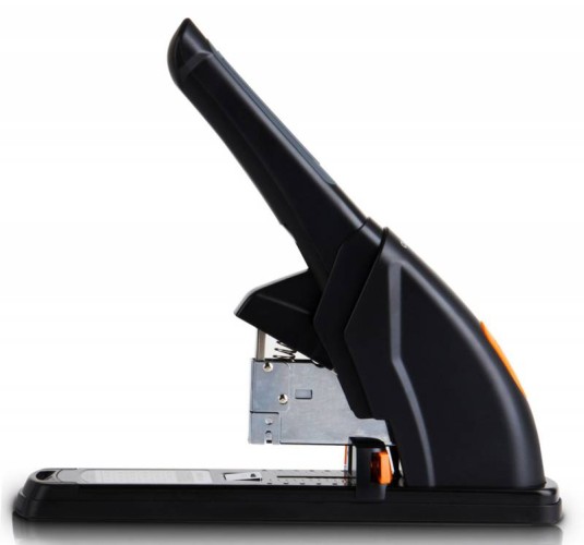 Степлер мощный Deli E0386 Effortless 23/6 23/8 23/10 23/13 23/15 23/17 (120листов) снижение усилия черный 100скоб коробка