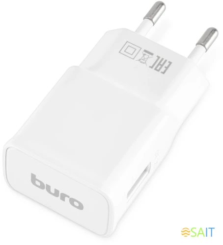 Сетевое зар./устр. Buro TJ-248W 15W 2.4A (QC) USB-A универсальное белый