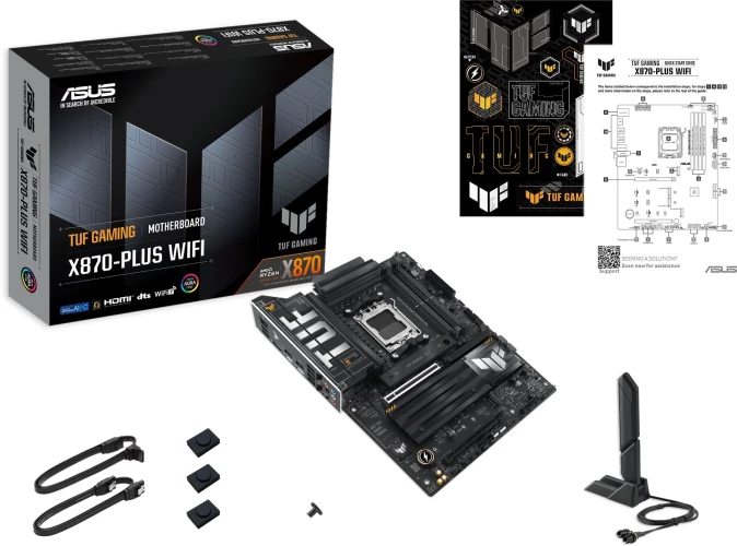 Материнская плата Asus TUF GAMING X870-PLUS WIFI Socket AM5 AMD X870 4xDDR5 ATX AC`97 8ch(7.1) 2.5Gg RAID+HDMI