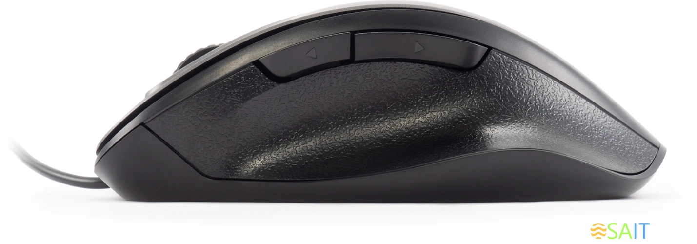 Мышь Оклик 504M черный/серый оптическая (3600dpi) silent USB (6but)