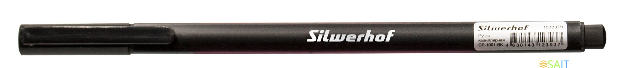 Ручка капилляр. Silwerhof черн. черн. игловидный пиш. наконечник линия 0.4мм треугол.