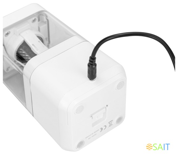 Точилка для карандашей электрическая Deli E71202 1 отверстие пластик белый (батарея)