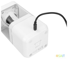 Точилка для карандашей электрическая Deli E71202 1 отверстие пластик белый (батарея)