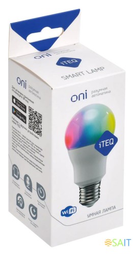 Умная лампа IEK iTEQ SMART E27 9.4Вт 806lm Wi-Fi (упак.:1шт) (IT-L220E27-YR004-WB)